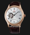 Orient Classic FAG00001S Automatic White Skeleton Dial Leather Strap-0