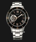 Orient FDB0B004B Ladies Automatic Black Open Heart Dial Stainless Steel Strap-0