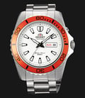 Orient FEM75007W Mako XL White Dial Orange Bezel Stainless Steel-0