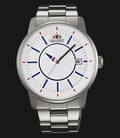 Orient FER0200FD Automatic Rotating Disk White Dial Stainless Steel-0