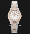 Orient FNRIQ001W Automatic Steel Dress Ladies White Mother of Pearl Dial Dual Tone Stainless Steel-0