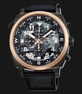 Orient Fighter FTT17003B Pilot Chronograph Analogue Army Dial Black Leather Strap-0