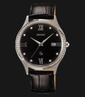 Orient Classic FUNF8005B Ladies Black Dial Black Leather Strap-0