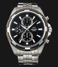 Orient Sporty FUY01002B Chronograph Men Black Dial Stainless Steel Strap-0