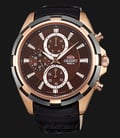 Orient Sporty FUY01004T Men Brown Dial Dark Brown Leather Strap-0