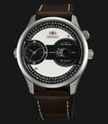 Orient FXC00004B Automatic Men White Dial Brown Leather Strap-0