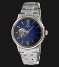 Orient Bambino RA-AG0028L Classic Automatic Men Open Heart Blue Dial Stainless Steel Strap-0
