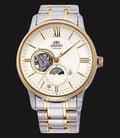 Orient RA-AS0007S Automatic Sun & Moon Open Heart Dial Dual Tone Stainless Steel Strap-0