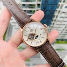 Orient RA-AS0009S Automatic Sun & Moon Open Heart Dial Brown Leather Strap-3