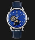 Orient RA-AS0103A Automatic Sun & Moon Open Heart Blue Dial Blue Navy Leather Strap-0