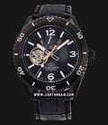 Orient Star RE-AT0105B Automatic Men Open Heart Black Dial Black Leather Strap-0