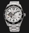 Orient Star Sport RE-AT0107S Automatic Men Open Heart Silver Dial Stainless Steel Strap-0