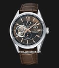 Orient Star Contemporary RE-AV0006Y Men Open Heart Brown Dial Brown Leather Strap-0