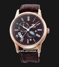 Orient Classic Sun and Moon SAK00003T Men Brown Dial Brown Leather Strap-0