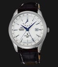 Orient SDJ05003W Automatic GMT Series White Pattern Dial Leather Strap-0