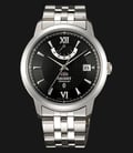 Orient SEJ02002B Automatic Power Reserve Black Pattern Dial Stainless Steel-0
