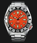 Orient M-Force SEL03002M Automatic Orange Diver 200M Stainless Steel-0