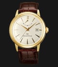 Orient Bambino Star SEL05001S Automatic White dial Brown Leather Strap-0