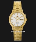 Orient 3 Stars SEM0201UW Crystal Automatic Ladies Silver Dial Gold Stainless Steel-0
