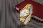 Orient 3 Stars SEM0201UW Crystal Automatic Ladies Silver Dial Gold Stainless Steel-3