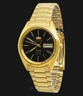 Orient Classic 3 Stars Crystal SEM0401GB Automatic Men Black Dial Gold Stainless Steel Strap-0