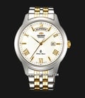 Orient SEV0P001W Automatic Men White Dial Dual Tone Stainless Steel Strap-0