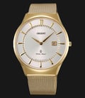 Orient Classic SGW03003W Men Silver Dial Gold Stainless Steel Strap-0