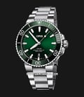Oris Aquis Date 01 733 7730 4157-07 8 24 05PEB Automatic Green Dial Stainless Steel Strap-0