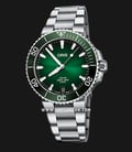 Oris Aquis 01-400-7769-4157-07-8-22-09PEB Date Automatic Green Dial Stainless Steel Strap-0