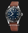 Oris Divers 01-733-7707-4055-07-5-20-45 Sixty-Five Blue Dial Brown Leather Strap-0