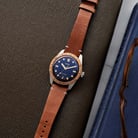 Oris Divers 01-733-7707-4355-07-5-20-45 Sixty-Five Blue Dial Brown Leather Strap-3