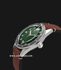 Oris Divers 01-733-7720-4057-07-5-21-45 Sixty-Five Green Dial Brown Leather Strap-1