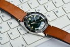 Oris Divers 01-733-7720-4057-07-5-21-45 Sixty-Five Green Dial Brown Leather Strap-6