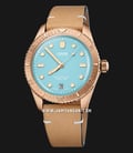 Oris Divers Sixty-Five 01-733-7771-3155-07-5-19-04BR Cotton Candy Tiffany Blue Dial Leather Strap-0