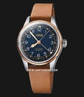 Oris Big Crown 01-754-7749-4365-07-5-17-66G Pointer Date Blue Dial Brown Leather Strap-0