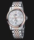 Oris Classic Date 01 733 7578 4361-07 8 18 63 Silver Dial Dual Tone Stainless Steel Strap-0