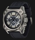 Police Fighter PL.13805JSU/02PP Chronograph Black Rubber and Leather Strap-0