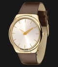 Police Horizon PL.13816JSG/04 Silver Dial Gold Stainless Steel Case Dark Brown Leather Strap-0