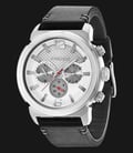 Police Concept PL.14377JS/04 Silver Dial Day and Date Display Black Leather-0