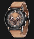 Police Armor PL.14378JSB/11 Brown Dial Day and Date Display Brown Leather-0