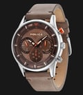 Police Driver PL.14383JS/61 Brown Dial Day and Date Display Brown Leather-0