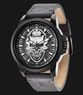 Police Reaper PL.14385JSB/57 Grey Skull Dial Grey Leather Strap and Skull Shirt-0