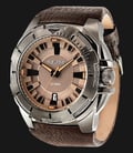 Police Gear PL.14420XSU/12 Brown Dial Date Display Brown Leather Strap-0