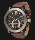 Police Nucleus PL.14421XSBS/02 Black Dial Brown Leather Strap-0