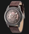 Police Mystery PL.14637JSQU/62 Brown Dial Brown Leather Strap-0
