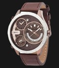 Police PL.14638XSBZS/12 Brown Dial Brown Leather Strap-0