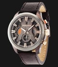 Police Cyclone PL.14639JSBZU/61 Chronograph Brown Dial Ion Plating Case Brown Leather Strap-0