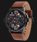 Police Steampunk PL.14693JSB/02A Black Dial Stainless Steel Case Camel Leather Strap-0