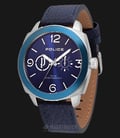 Police Context PL.14717JSTBL/03 Blue Dial Stainless Steel Case Blue Leather Strap-0