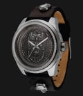 Police Apocalypse PL.14798JSQS/04 Silver Dial Ion Plating Case Black Leather Strap-0